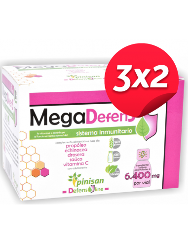 Pack 3x2 Mega Defens 6Viales de Pinisan