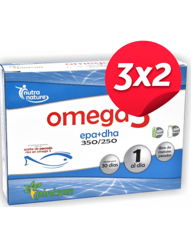 Pack 3x2 Omega 3 Epa+Dha 30 Perlas de Pinisan