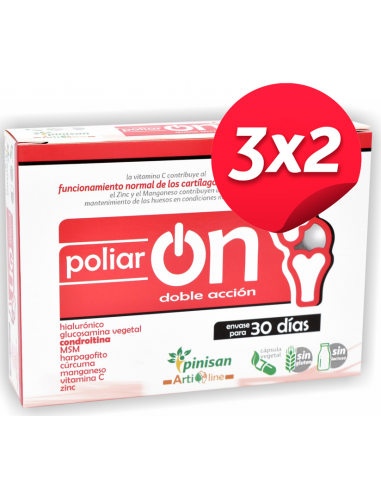 Pack 3x2 Poliar-On (Artrion) 60Cap. de Pinisan