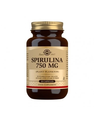 Espirulina 750 mg  80 cápsulas vegetales Solgar