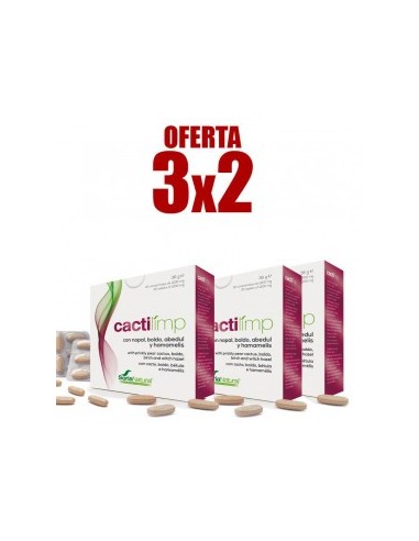 Pack 3X2 Cactilimp 30 Comprimidos de Soria Natural.