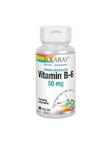 Pack 2 Uds. Vit. B-6 50Mg. 60Cap. de Pack Solaray