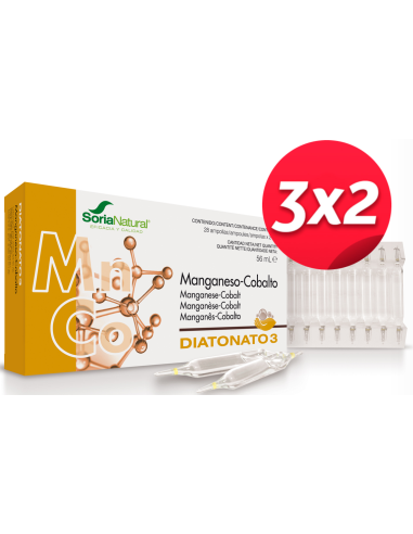 Pack 3X2 Diatonato 3 Manganeso-Cobalto 28Viales de Soria Nat