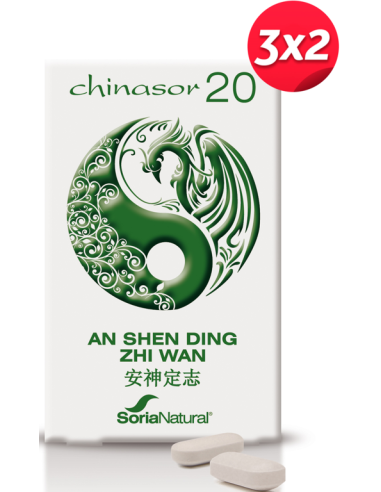 Pack 3X2 Chinasor 20 An Shen Ding Zhi Wan 30 Comprimidos de Soria Natural