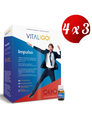 Pack 4x3 Impulso 20 Viales 10 Ml de Herbora