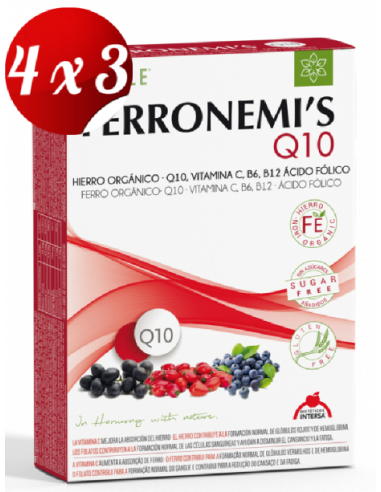 Pack 4x3 Bipole Ferronemi´S Q10 (Annemi´S) 20 ampollas de Intersa