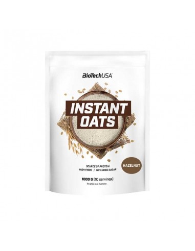 Harina de avena Instant Oats Avellana 1kg BioTechUSA