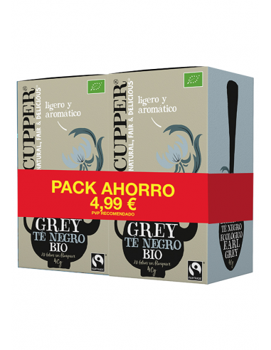 Bipack Ahorro Earl Grey Bio, 20 Bolsas de Cupper