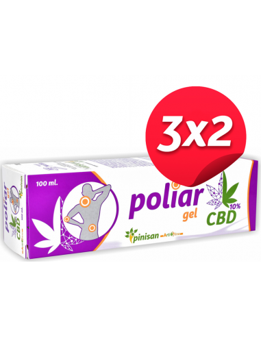 Pack 3x2 Poliar Gel Cbd 100 ml de Pinisan