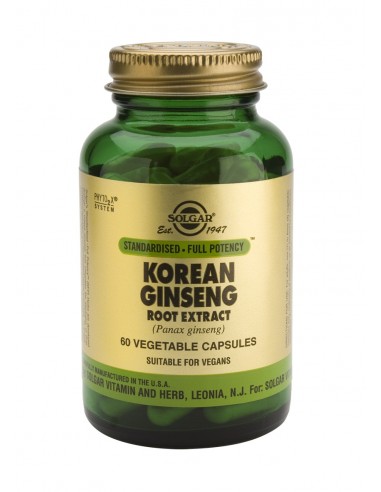 Ginseng Coreano  60 cápsulas vegetales Solgar