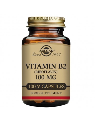 Vitamina B2 100 mg  100 cápsulas vegetales  Solgar