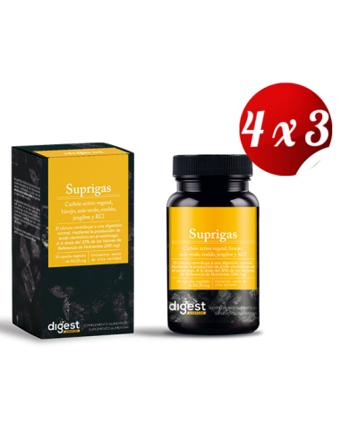 Pack 4x3 Suprigas 30 Capsulas Vegetales de Herbora