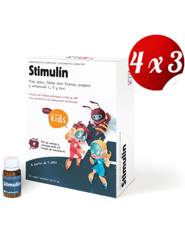 Pack 4x3 Stimulín 20 Viales 10 Ml de Herbora