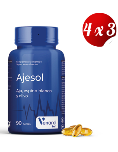 Pack 4x3 Ajesol 90 Perlas de Herbora