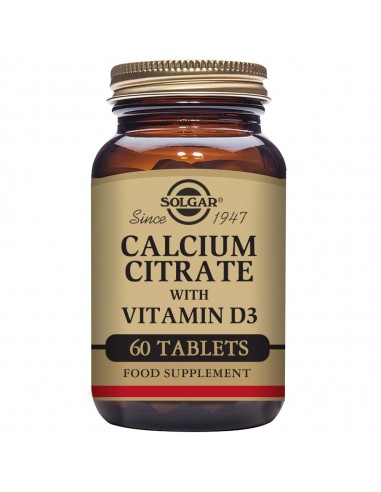 Citrato de Calcio con Vitamina D3  60 comprimidos Solgar