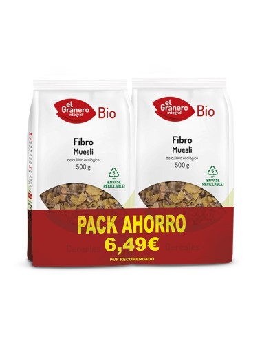 Pack 2 Fibro Muesli Bio 2 X 500 Gr de El Granero Integral