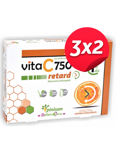 Pack 3x2 Vitamina c Retard 30 capsulas de Pinisan