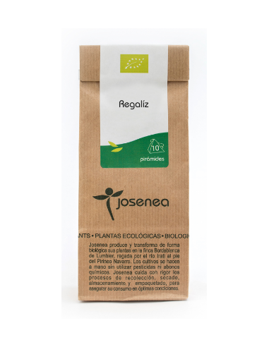 Regaliz Bio 10Pir.  Bolsa Kraft 10 Pirámides de Josenea