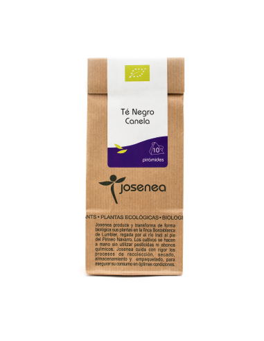 Té Negro-Canela Bio 10 Pir.  Bolsa Kraft 10 Pirámides de Josenea