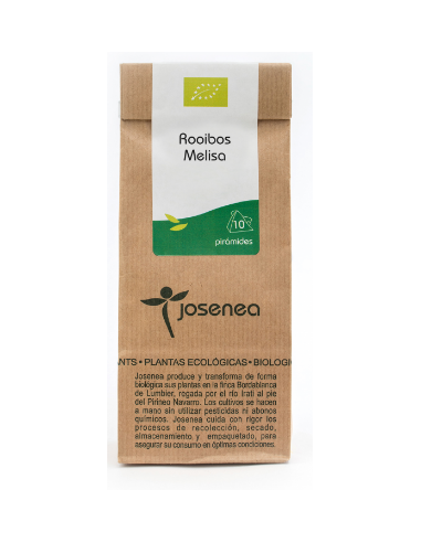 Rooibos-Melisa Bio 10 Pir.  Bolsa Kraft 10 Pirámides de Josenea