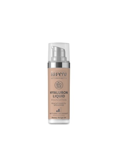 Maquillaje Fluido Hyaluron 04 Honey Beige 30Ml de Lavera