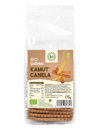 Galletas De Kamut® Con Canela Bio 175 Gramos  Sol Natural