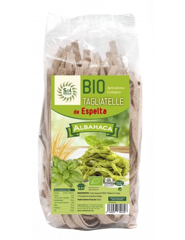 Tagliatelle De Espelta Integral Con Albahaca Bio 250 Gramos  Sol Natural