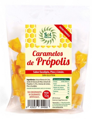 Caramelos Própolis 50 Gramos  Sol Natural