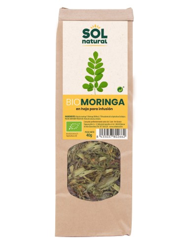 Moringa En Hoja Para Infusión Bio 40 Gramos  Sol Natural