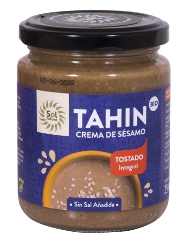 Tahín Tostado Pequeño Bio 250 Gramos  Sol Natural