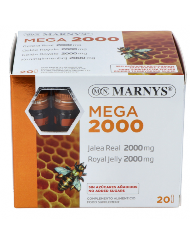 Mega 2000 Mg ( Jalea Real 2000Mg)  20 Viales  X 2000 Mg Marnys