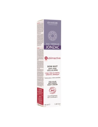 Sublimactive Crema De Noche Antiedad 40 Mililitros Bio Jonzac Eco-Bio