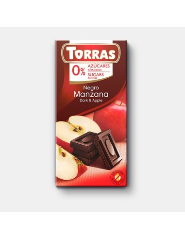 Chocolate Negro Con Manzana 75 Gr de Torras