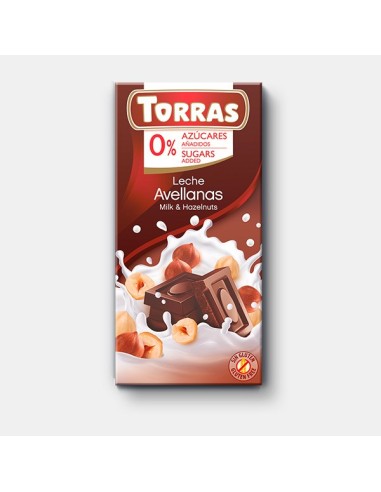 Chocolate Con Leche Y Avellanas 75 Gr de Torras