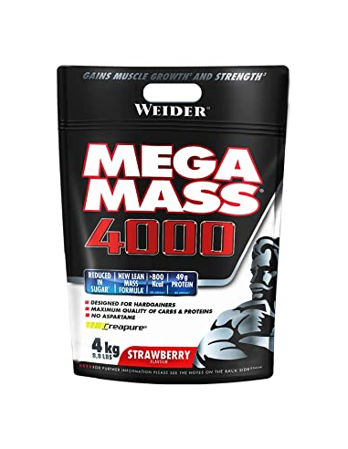 Weider Mega Mass 4000 Fresa Bag (Nueva Formula) 4 kg