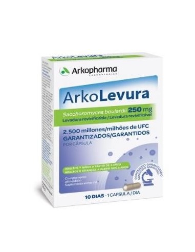 Arko Levura 250Mg 10 Cápsulas  Arkopharma