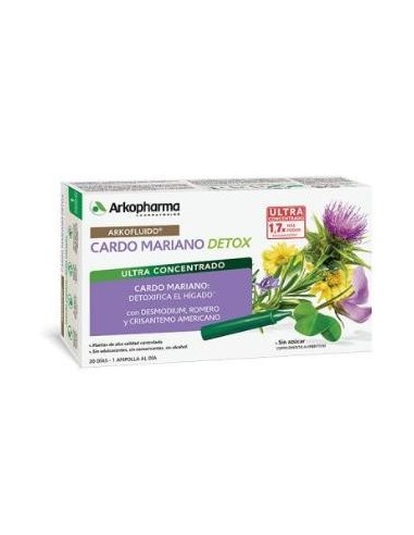 Arkofluido Cardo Mariano 20 Ampollas Bio Arkopharma