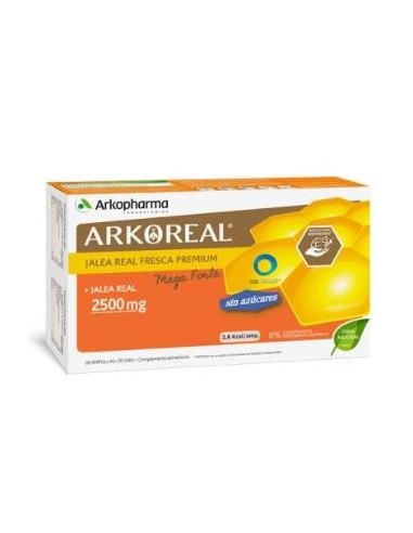 Arkoreal Jalea Real 2500Mg 20 Ampollas Bio S/A Arkopharma