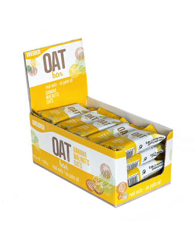 Oat Bar Banana -Walnuts 60 gr 20 uds de Weider