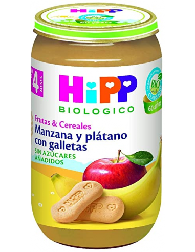 Potito Manzana Platano Galleta 4Meses 190G Bio S/A Hipp