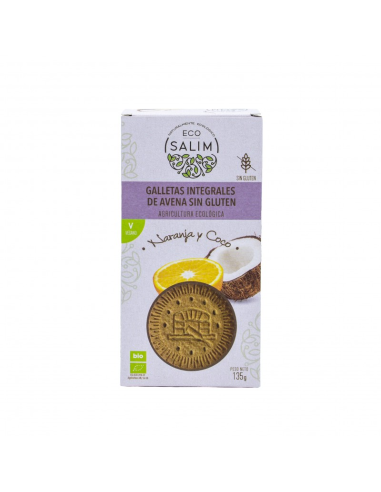 Galletas De Avena Naranja Coco 135 Gramos Bio Sg Vegan Eco Salim