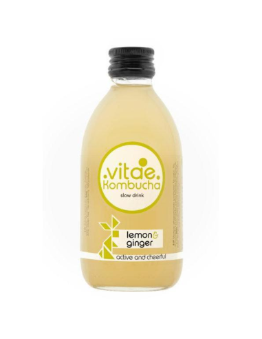 Kombucha Limón Y Jengibre Grande Bio 500 ml de Vitae Kombucha