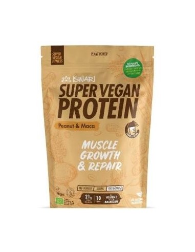 Super Vegan Protein Fitness Cacahuete-Maca 350Gr de Iswari