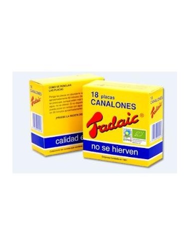 Canelones Fadaic Pasta 18 Placas 80 gramos Bio de Vegetalia