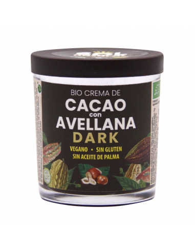 Crema De Cacao Dark Con Avellana Bio 200 Gramos  Sol Natural