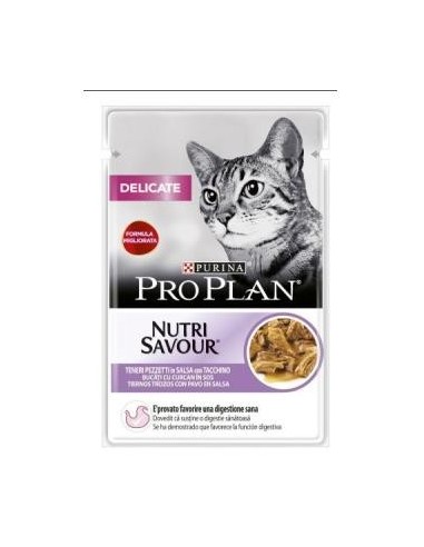 Pro Plan Feline Delicate Pavo 26X85 Gramos Purina Vet