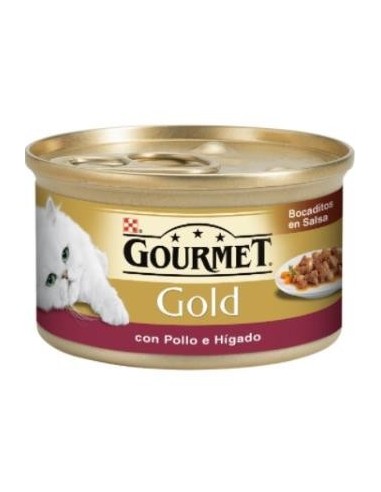 Gourmet Gold Bocaditos Salsa Pollo Higado 24X85 Gramos Purina Vet