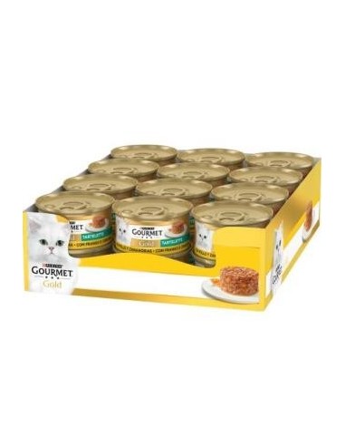 Gourmet Gold Tartallette Pollo Zanahoria 24X85Gr. de Purina Veterinaria