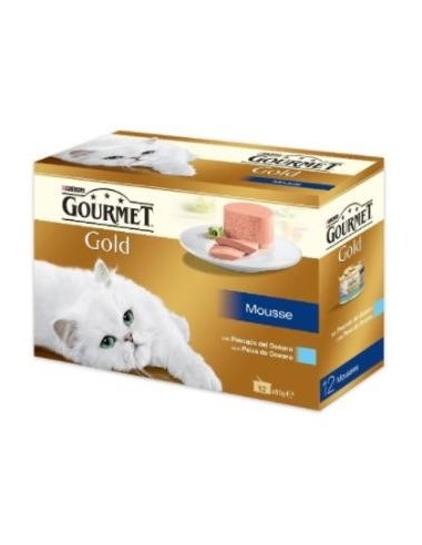 Gourmet Gold Mousse Pescado Oceano Caja 12X85 Gramos Purina Vet