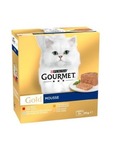 Gourmet Gold Mousse Surtido Caja 8X85 Gramos Purina Vet